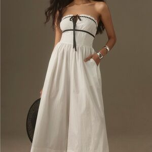 Anthropologie Maeve Strapless Bustier Jumpsuits